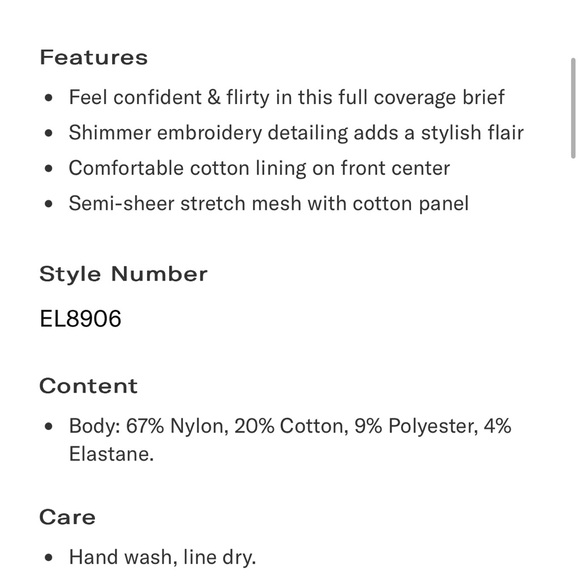 Elomi Matilda Full Sheer Embroidered Brief set of 2 Aqua and Pink Large - Picture 9 of 9